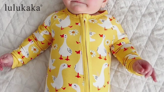 Long-sleeved onesie for girls, tight-fitting style made of bamboo fiber fabric with sunflower flower print pattern, casual and comfortable suitable for all seasons, Perfect for Outdoor